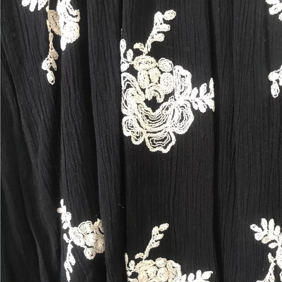 Free People Emma Embroidered Long Sleeve Babydoll Mini Swing Dress XS - Picture 5 of 6